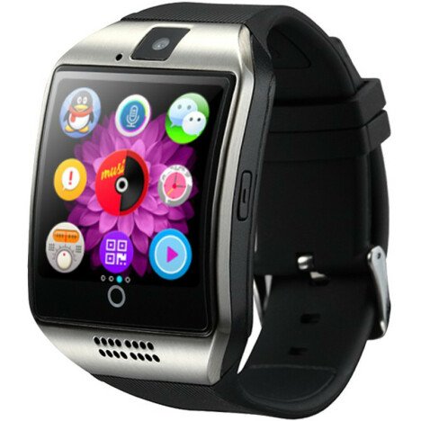 Smartwatch cu telefon iUni Q18, Camera, BT, 1.5 inch, Argintiu + Card MicroSD 4GB Cadou