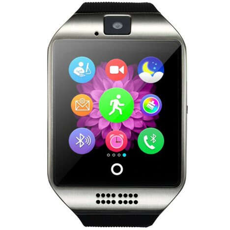 Smartwatch cu telefon iUni Q18, Camera, BT, 1.5 inch, Argintiu + Card MicroSD 4GB Cadou